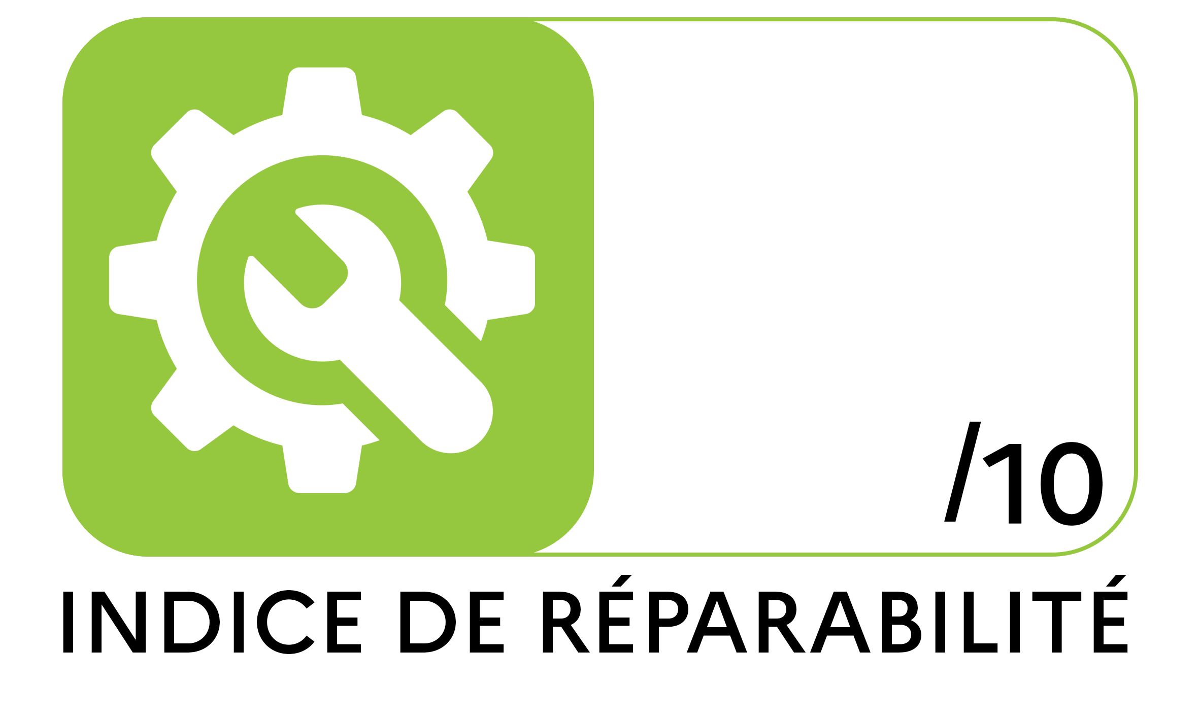 Indice de réparabilité 6,2 sur 10